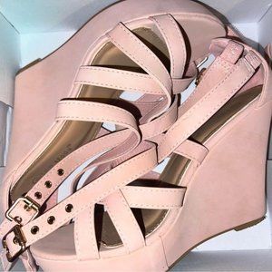 Blush colored wedge